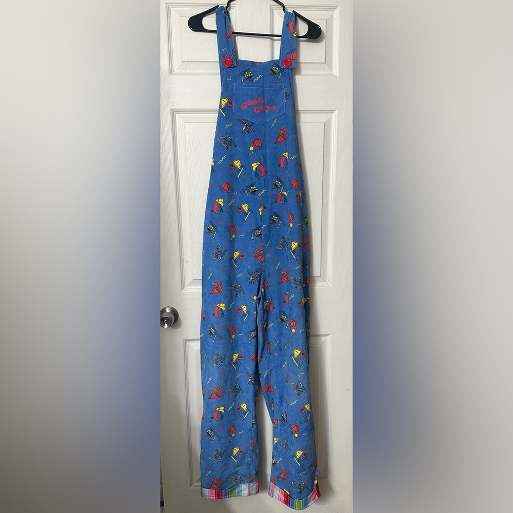 Halloween Chucky Blue Printed Women's Overalls Jumpsuit